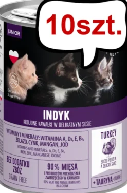 Pet Republic Kitty Indyk Mokra Karma dla kociąt 400g Pakiet 10szt.
