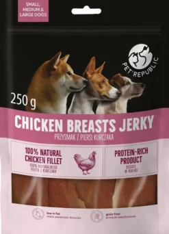 Pet Republic Przysmak Chicken Breasts Jerky dla psa op. 250g [Data ważności: 26.11.2026]