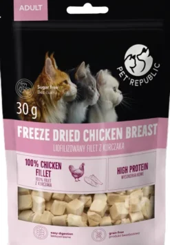 Pet Republic Przysmak Freeze Dried chicken Breast dla kota op. 30g