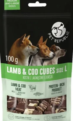 Pet Republic Przysmak Lamb&Cod Soft Cubes dla psa op. 100g
