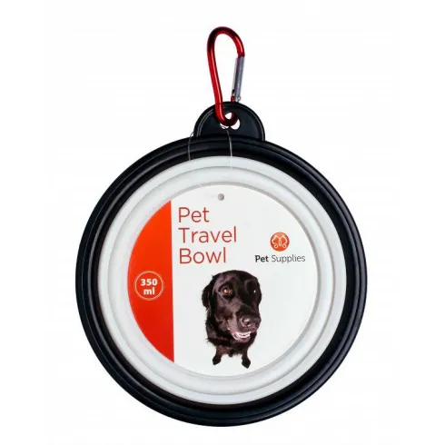 Pet Supplies Składana miska silikonowa dla psa i kota poj. 0.35l kolor biały nr kat. PS1103 WYPRZEDAŻ