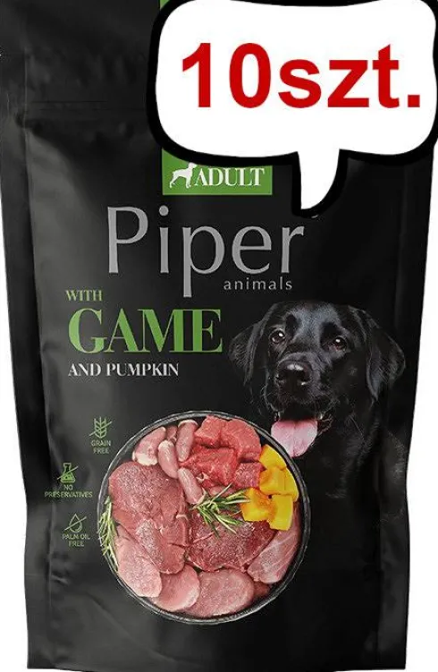 Piper Animals Adult Dziczyzna i dynia Mokra karma dla psa op. 500g Pakiet 10szt.