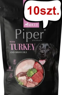 Piper Animals Adult Indyk z brokułem Mokra karma dla psa op. 500g Pakiet 10szt.