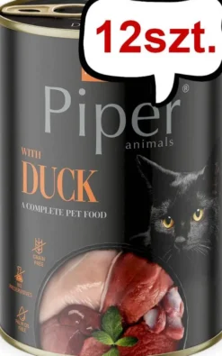 Piper Animals Adult Kaczka Mokra Karma dla kota op. 400g Pakiet 12szt.