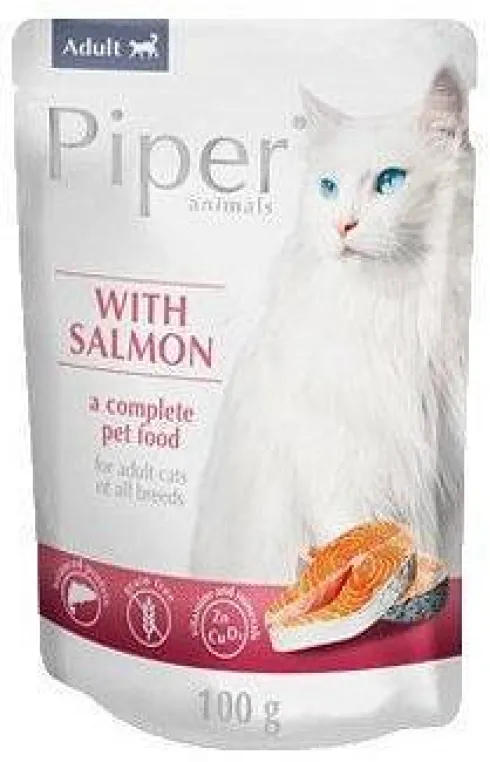 Piper Animals Adult Łosoś Mokra Karma dla kota op. 100g Pakiet 10szt.
