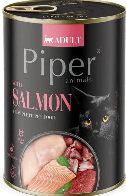 Piper Animals Adult Łosoś Mokra Karma dla kota op. 400g Pakiet 12szt.