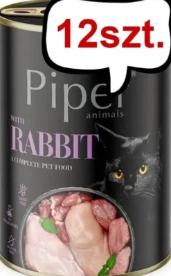 Piper Animals Sterilised Królik Mokra Karma dla kota op. 400g Pakiet 12szt.