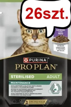Pro Plan Cat Sterilised Kaczka w sosie Mokra Karma dla kota op. 85g Pakiet 26szt. (18+8 GRATIS)