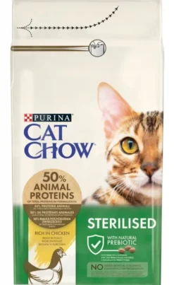 Purina Cat Chow Adult Sterilised Sucha Karma dla kota op. 15kg + Rękawica Pielęgnacyjna GRATIS