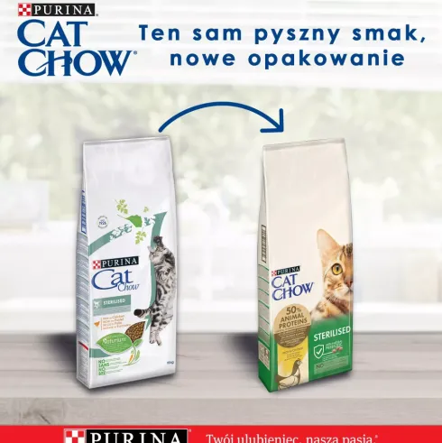 Purina Cat Chow Adult Sterilised Sucha Karma dla kota op. 15kg + Rękawica Pielęgnacyjna GRATIS