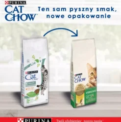 Purina Cat Chow Adult Sterilised Sucha Karma dla kota op. 2x15kg MEGA-PAK + Rękawica Pielęgnacyjna GRATIS