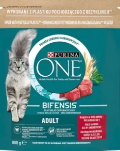 Purina ONE Cat Adult z Wołowiną Sucha Karma dla kota op. 800g