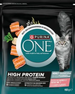 Purina ONE Cat High Protein Adult Salmon Sucha Karma dla kota op. 900g