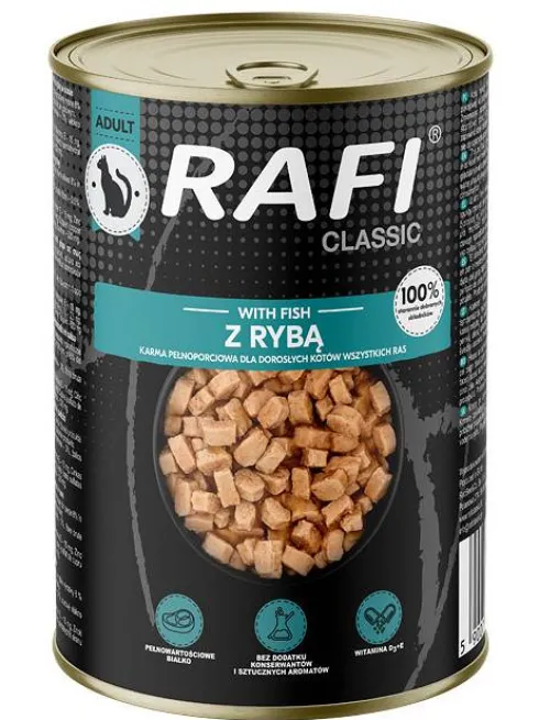 Rafi Adult Ryba Mokra Karma dla kota op. 415g Pakiet 20szt.