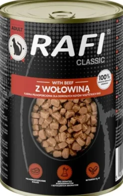 Rafi Adult Wołowina Mokra Karma dla kota op. 415g Pakiet 20szt.