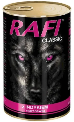 Rafi Classic Dog Indyk z marchewką Mokra Karma dla psa op. 1240g Pakiet 6szt.