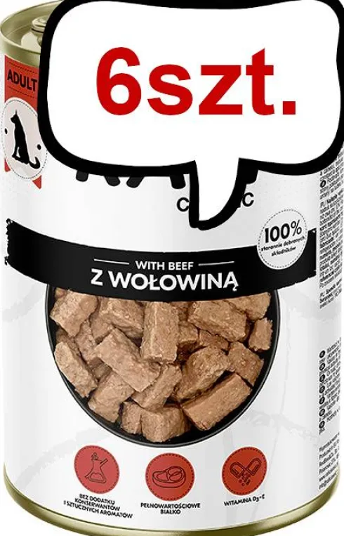 Rafi Classic Dog Wołowina Mokra Karma dla psa op. 1240g Pakiet 6szt.