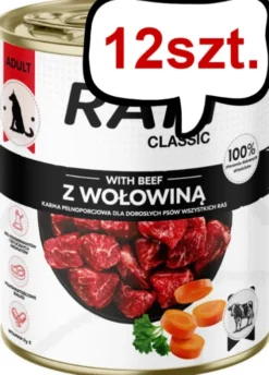 Rafi Classic Dog Wołowina Mokra Karma dla psa op. 800g Pakiet 12szt.