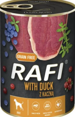 Rafi Dog Kaczka z borówką i żurawiną Mokra Karma dla psa op. 400g WYPRZEDAŻ
