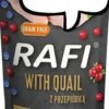 Rafi Dog Przepiórka z borówką i żurawiną Mokra Karma dla psa op. 500g Pakiet 10szt. WYPRZEDAŻ