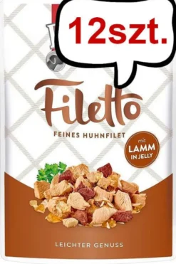 Rinti Filetto Kurczak z jagnięciną w galaretce Mokra Karma dla psa op. 100g Pakiet 12szt.