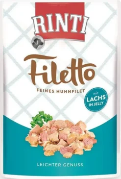 Rinti Filetto Kurczak z łososiem w galaretce Mokra Karma dla psa op. 100g