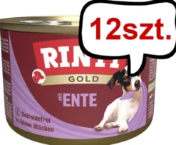 Rinti Gold Kaczka (mit ente) Mokra Karma dla psa op. 185g Pakiet 12szt.