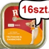 Rinti Gold Mini Indyk z królikiem (truthahn&kaninchen) Mokra Karma dla psa op. 100g Pakiet 16szt.