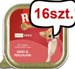 Rinti Gold Mini Wołowina z perliczką (rind&perlhuhn) Mokra Karma dla psa op. 100g Pakiet 16szt.