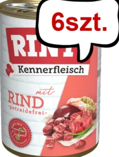 Rinti Kennerfleisch Wołowina (mit rind) Mokra Karma dla psa op. 400g Pakiet 6szt.