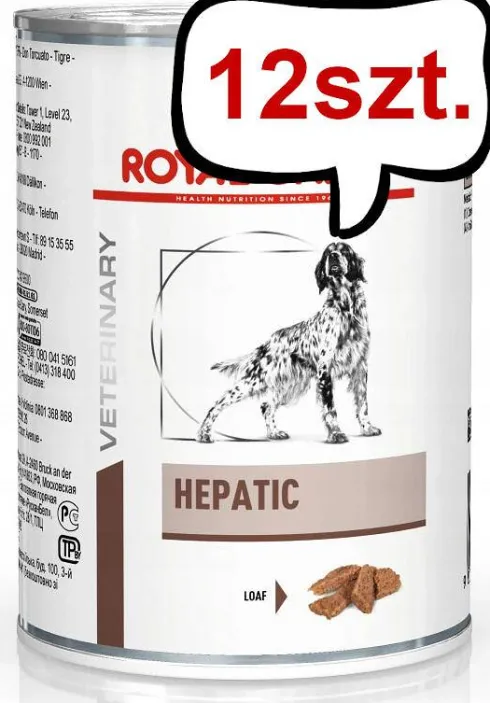 Royal Canin Vet Hepatic Mokra Karma dla psa op. 420g Pakiet 12szt.