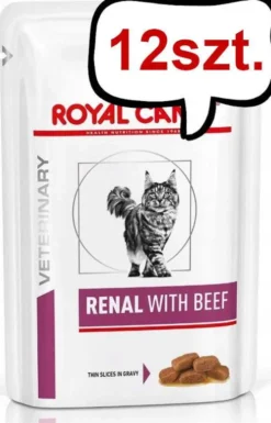 Royal Canin Vet Renal with Beef Mokra Karma dla kota op. 85g Pakiet 12szt.