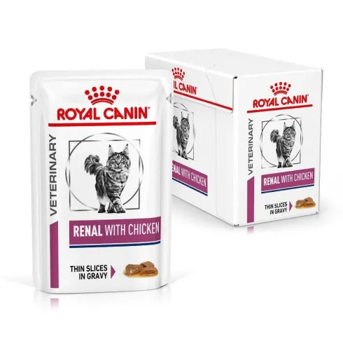 Royal Canin Vet Renal with Chicken Mokra Karma dla kota op. 85g Pakiet 12szt.