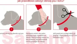 Sabunol Obroża na kleszcze i pchły dla psa kolor czerwony dł. 50cm