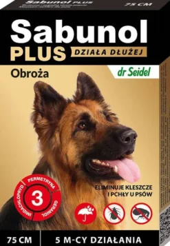Sabunol PLUS Obroża na kleszcze i pchły dla psa dł. 75cm