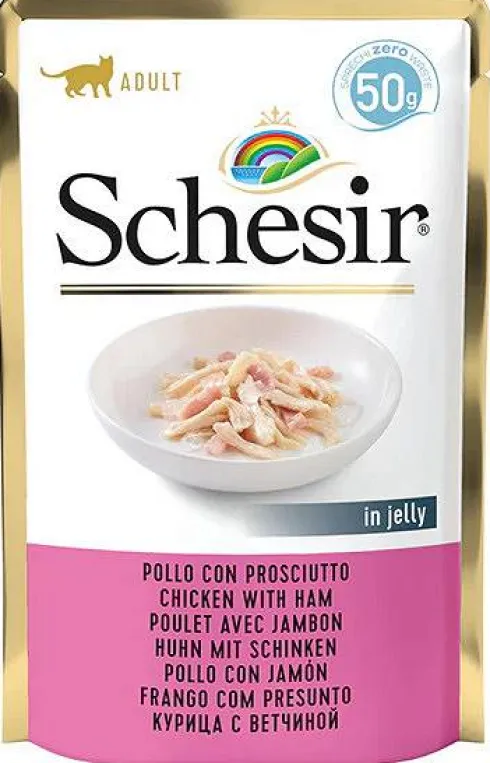 Schesir Adult Chicken&Ham in Jelly Mokra Karma dla kota op. 50g
