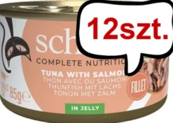 Schesir Adult Tuna&Salmon in Jelly Mokra Karma dla kota op. 85g Pakiet 12szt.