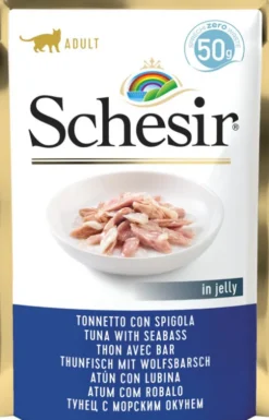 Schesir Adult Tuna&Seabass in Jelly Mokra Karma dla kota op. 50g