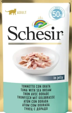 Schesir Adult Tuna&Seabream in Jelly Mokra Karma dla kota op. 50g Pakiet 12szt.