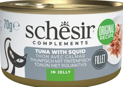 Schesir Adult Tuna&Sqiud in Jelly Mokra Karma dla kota op. 70g Pakiet 12szt.
