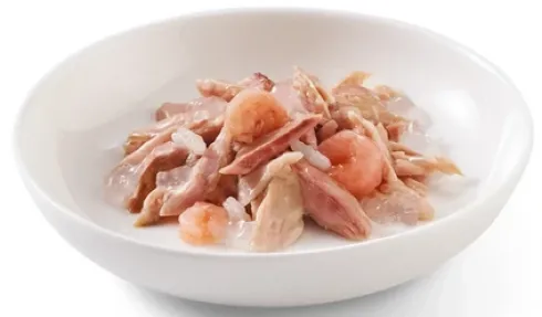 Schesir Adult Tuna with Shrimps in Jelly Mokra Karma dla kota op. 85g Pakiet 12szt.