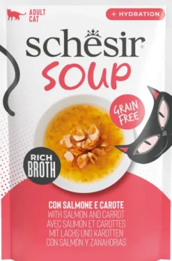 Schesir Soup with Salmon&Carrot Mokra Karma dla kota op. 40g