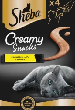 Sheba Adult Creamy Snacks z kurczakiem Przysmak dla kota op. 4x12g