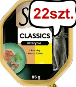 Sheba Classics in Pastete Adult Kaczka i kurczak Mokra Karma dla kota op. 85g Pakiet 22szt.