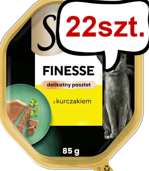 Sheba Classics in Pastete Adult Kurczak Mokra Karma dla kota op. 85g Pakiet 22szt.