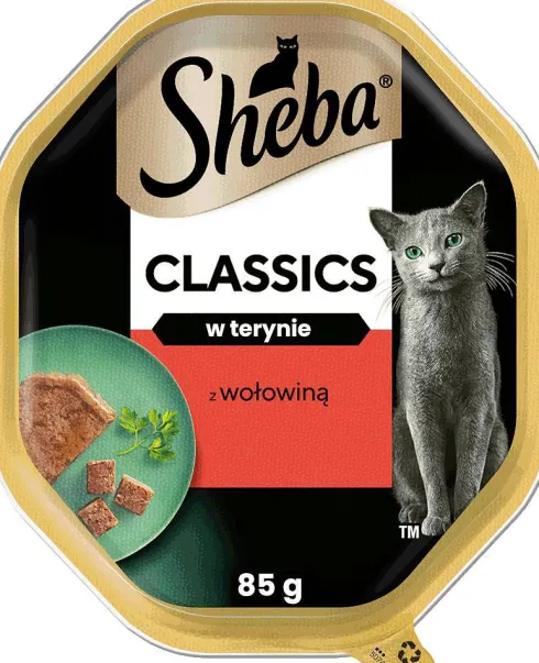 Sheba Classics in Pate Adult Wołowina Mokra Karma dla kota op. 85g Pakiet 22szt.