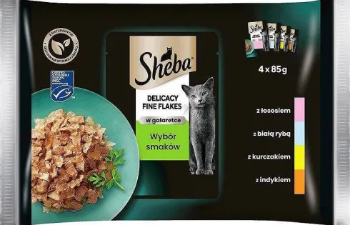 Sheba Delicacy in Jelly Adult Kolekcja smaków w galaretce Mokra karma dla kota op. 4x85g