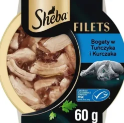 Sheba Fillets Adult Bogaty w Tuńczyka i Kurczaka Mokra Karma dla kota op. 60g