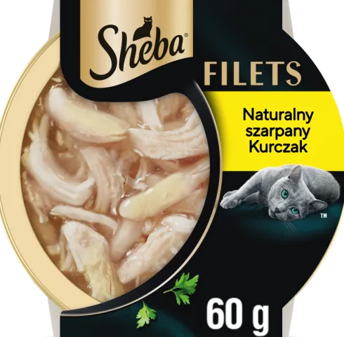 Sheba Fillets Adult Naturalny Szarpany Kurczak Mokra Karma dla kota op. 60g