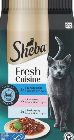 Sheba Fresh Cuisine Taste of Tokyo w sosie Mokra karma dla kota op. 6x50g